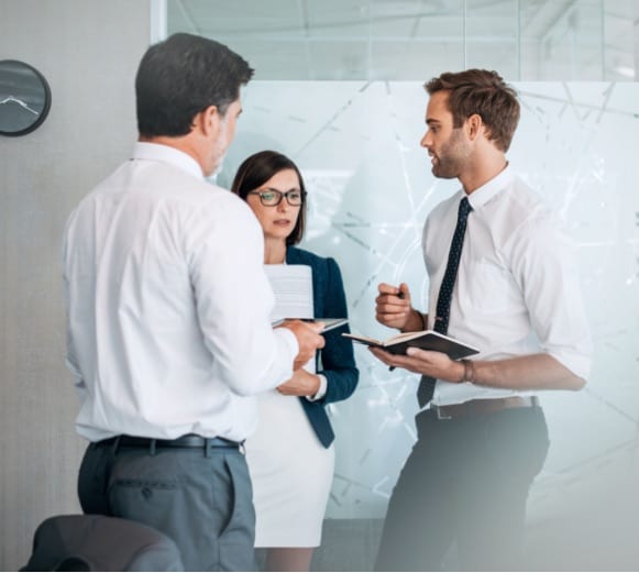 Government employees working