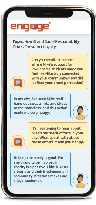 Engage phone chat interface