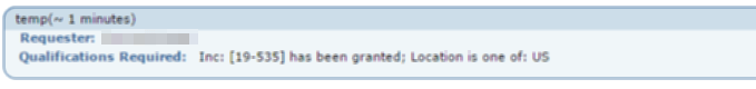 Screenshot of Amazon MTurk's qualification requirements interface showing how workers can see a HIT with required qualifications, demonstrating how TurkPrime's Include Workers feature appears to participants